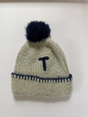 Maeve Soft Fuzzy Knit Toddler Hat ‘T’